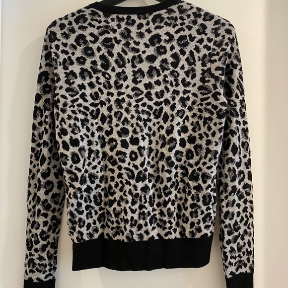 Black and white cheeta print cardigan (NEVER WORN) - Picture 2 of 4